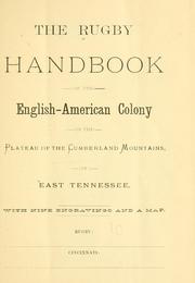Cover of: The Rugby handbook of the English-American colony on the plateau of the Cumberland Mountains, in East Tennessee. by 