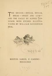 Cover of: The brook-Break, break, break--Sweet and low--and The eagle