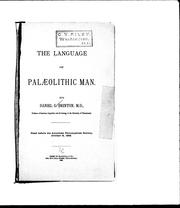 Cover of: The language of palaeolithic man