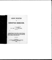 Cover of: Junior societies of Christian Endeavor