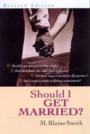 Cover of: Should I get married?