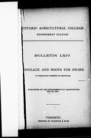 Cover of: Ensilage and roots for swine by Thomas Shaw