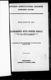 Cover of: Experiments with winter wheat by Thomas Shaw