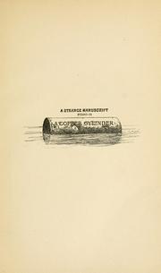 Cover of: A strange manuscript found in a copper cylinder by James De Mille