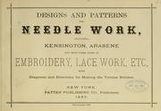 Cover of: Designs and patterns for needle work