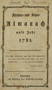 Cover of: Kirchen- und Ketzer-Almanach aufs Jahr 1781.