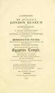 Cover of: A companion to Mr. Bullock's London Museum and Pantherion