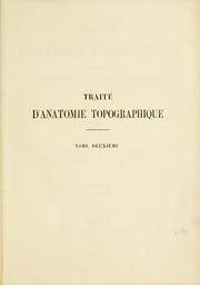 Cover of: Traité d'anatomie topographique by V. Paulet