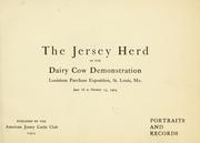 Cover of: The Jersey herd in the dairy cow demonstration by American Jersey cattle club