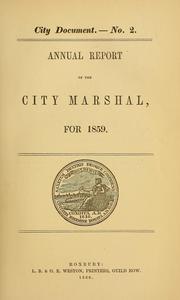 Cover of: [City documents, 1847-1867]. by Roxbury (Boston, Mass.). Municipal government.