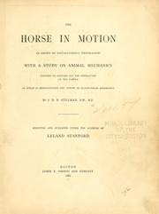 Cover of: The horse in motion by J. D. B. Stillman
