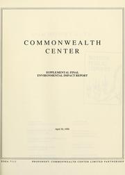 Commonwealth center supplemental final environmental impact report