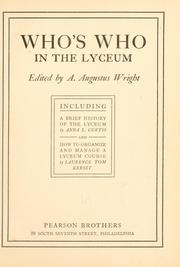 Cover of: Who's who in the lyceum by 
