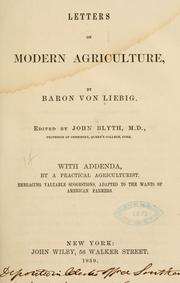 Cover of: Letters on modern agriculture