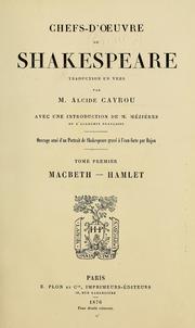 Plays (Hamlet / Macbeth) by William Shakespeare