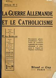 Cover of: La guerre allemande et le catholicisme