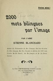 Cover of: 2000 [i.e. Deux mille] mots bilingues par l'image