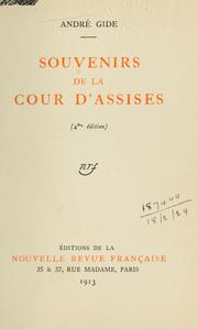 Cover of: Souvenirs de la Cour d'assises. by André Gide