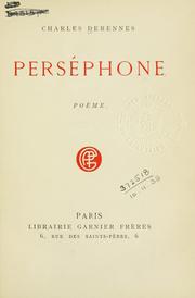 Cover of: Perséphone by Charles Derennes