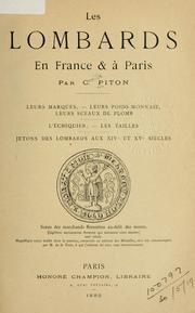 Cover of: Les Lombards en France et à Paris.