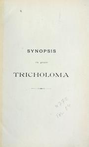 Cover of: Synopsis du genre Tricholoma. by Auguste Sartory