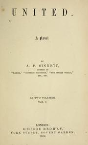 Cover of: United by Alfred Percy Sinnett