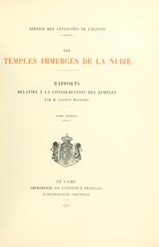 Cover of: Rapports relatifs à la consolidation des temples. by Gaston Maspero