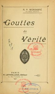 Cover of: Gouttes de vérité.