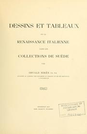 Cover of: Dessins et tableaux de la renaissance italienne dans les collections de Suède