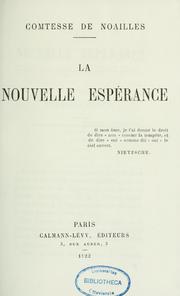Cover of: La Nouvelle espérance.