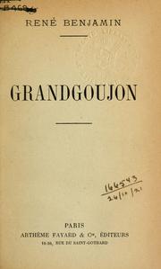 Cover of: Grandgoujon.