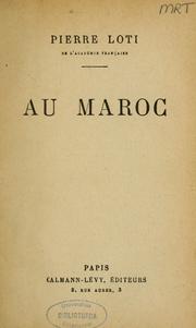 Cover of: Au Maroc