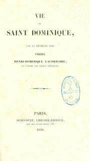 Cover of: Vie de Saint Dominique by Henri-Dominique Lacordaire