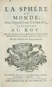 Cover of: La sphére du monde by Vallemont, Pierre Le Lorraine abbé de