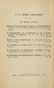 Cover of: Essai d'une psychologie politique du peuple anglais au xixe siècle by Emile Gaston Boutmy