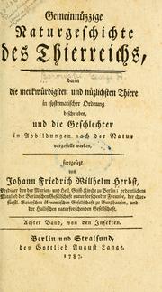 Cover of: Gemeinnüzzige Naturgeschichte des Thierreichs by Georg Heinrich Borowski
