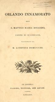 Cover of: Orlando innamorato del S. Matteo Maria Boiardo, Conte Di Scandiano