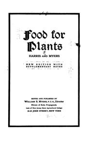 Cover of: Food for plants
