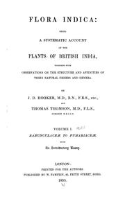Cover of: Flora indica by Joseph Dalton Hooker