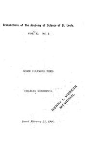 Cover of: Some Illinois bees by Robertson, Charles