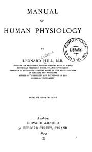 Cover of: Manual of human physiology
