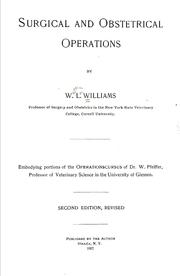 Cover of: Surgical and obstetrical operations | Walter Long Williams