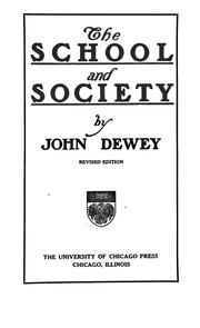Cover of: The school and society