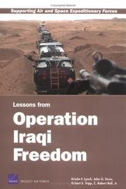 Cover of: Supporting Air and Space Expeditionary Forces: Lessons from Operation Iraqi Freedom (Supporting Air and Space Expeditionary Forces)