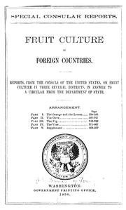 Cover of: Fruit culture in foreign countries by United States. Bureau of Foreign Commerce (1854-1903).