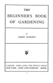 Cover of: The beginner's book of gardening