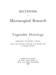 Cover of: Methods in microscopial research by Abraham Flatters