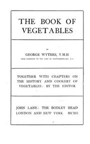 Cover of: The book of vegetables