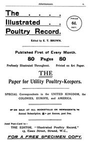 Cover of: Report on the poultry industry in Belgium