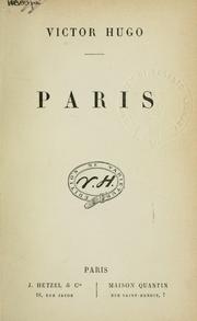 Cover of: Paris. by Victor Hugo